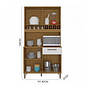 Armário de Cozinha Kit 4 Portas 1 Gaveta Ronipa Pinot Amendoa/Branco Armário de Cozinha Kit 4 Portas 1 Gaveta Ronipa Pinot Amendoa/Branco