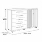 Cômoda Bella 5 Gavetas 2 Portas 136cm MDF ACP - Cin/Ofwh