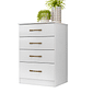Cômoda para Quarto Com 4 Gavetas Moval MS913 Branco Cômoda para Quarto Com 4 Gavetas Moval MS913 Branco