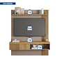 Painel para TV 65 Polegadas Jade 1.5 Caemmun Buriti/Fendi Painel para TV 65 Polegadas Jade 1.5 Caemmun Buriti/Fendi