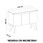Buffet para Sala 3 Portas Artely Oasis Pinho/Off White