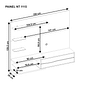 Painel Para TV 60 Polegadas Notável NT1115 Freijó/Preto