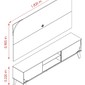 Combo Painel Duna 1.82 Suspensão + Rack Bancada para TV até 65 Polegadas - Cinamomo/Off White