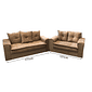 Conjunto de Sofá 3 e 2 Lugares Malu Estofados Delta - Castor  Conjunto de Sofá 3 e 2 Lugares Malu Estofados Delta - Castor