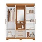 Guarda-roupa Solteiro NT6055 com Espelho 4 Portas Notável - Fre/Ofwh