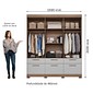 Guarda-Roupa Casal em MDF 6 Portas Panan Porto Avela/Perola Guarda-Roupa Casal em MDF 6 Portas Panan Porto Avela/Perola