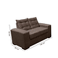 Conjunto de Sofá 2x3 Lugares Torun Castor Masterflex