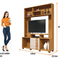 Estante para TV 47 Polegadas HB Móveis Milla Cinamomo/Off White Estante para TV 47 Polegadas HB Móveis Milla Cinamomo/Off White