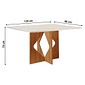 Conjunto Mesa Milão 120X80 com Vidro e 4 Cadeiras Londres Cinamomo/Off White - Cel Móveis Conjunto Mesa Milão 120X80 com Vidro e 4 Cadeiras Londres Cinamomo/Off White - Cel Móveis