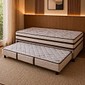 Cama Box Solteiro Conjugada com Auxiliar Real D28 Design Colchões 88x188x54cm