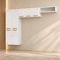 Cozinha Compacta Telasul 09 7 Portas Nicho Sem Vidro Diamante New Smart Branco