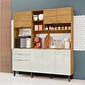 Cozinha Compacta MX Boreal 7 Portas 2 Gavetas 177,9cm Marrocos/Off White