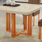 Mesa de Jantar Sentra 90x90 Tampo com Vidro, 04 cadeiras Nature/T3010 - Bom Pastor  Mesa de Jantar Sentra 90x90 Tampo com Vidro, 04 cadeiras Nature/T3010 - Bom Pastor