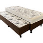 Cama Bibox Solteiro Conjugada com Auxiliar 88x188x50 Malu Charm Marrom Cama Bibox Solteiro Conjugada com Auxiliar 88x188x50 Malu Charm Marrom