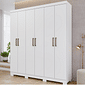 Guarda-Roupa Casal Em MDF 6 Portas Panan Milena Branco Guarda-Roupa Casal Em MDF 6 Portas Panan Milena Branco
