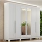 Guarda-roupa Madri 202.8cm CHF Móveis - Branco