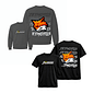 CAMISETA + MOLETOM COMBO CAMISETA PRETA + MOLETOM CINZA RAPOSA JET MOTOS
