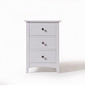 Mesa de Cabeceira Lumo 3 Gavetas Branca Mesa de Cabeceira Lumo 3 Gavetas Branca