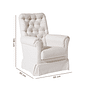 Poltrona de Amamentação Mommy com Balanço e Puff Bouclé Branco Poltrona de Amamentação Mommy com Balanço e Puff Bouclé Branco