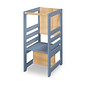 Torre de Aprendizagem Montessori 4 em 1 Azul Cadeirão Ajustável, Mesinha de Atividades, Quadro de Desenhos Torre de Aprendizagem Montessori 4 em 1 Azul Cadeirão Ajustável, Mesinha de Atividades, Quadro de Desenhos