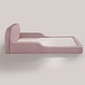 Cama Infantil de Solteiro Montessori em Espuma D28 Bouclé Rosa com Colchão Cama Infantil de Solteiro Montessori em Espuma D28 Bouclé Rosa com Colchão