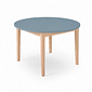 Mesa Infantil Redonda de Madeira Maciça 80cm Azul Mesa Infantil Redonda de Madeira Maciça 80cm Azul