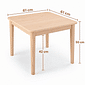 Mesa Infantil Quadrada de Madeira Maciça 61cm Natural Mesa Infantil Quadrada de Madeira Maciça 61cm Natural