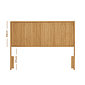 Cabeceira de Cama KING 199cm Rounded em Madeira Maciça