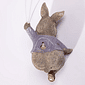 Miniatura Coelho de Parede Cerâmica e Metal Miniatura Coelho de Parede Cerâmica e Metal