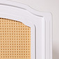 Kit Feliz Berço 2 em 1 e Cômoda 4 Gavetas e 1 Porta com Rattan em Madeira Maciça Branco com Mel Kit Feliz Berço 2 em 1 e Cômoda 4 Gavetas e 1 Porta com Rattan em Madeira Maciça Branco com Mel
