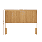 Cabeceira de Cama KING 199cm Rounded em Madeira Maciça