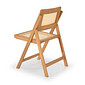 Conjunto de Mesa Quadrada com 4 Cadeiras em Madeira de Eucalipto com Assento e Encosto em Rattan Natural na Cor Pitanga Conjunto de Mesa Quadrada com 4 Cadeiras em Madeira de Eucalipto com Assento e Encosto em Rattan Natural na Cor Pitanga