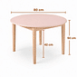 Mesa Infantil Redonda de Madeira Maciça 80cm Rosa Mesa Infantil Redonda de Madeira Maciça 80cm Rosa