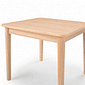 Mesa Infantil Quadrada de Madeira Maciça 61cm Natural com Porta-Lápis e Suporte para Papel