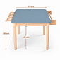 Mesa Infantil Quadrada de Madeira Maciça 61cm Azul com Porta-Lápis e Suporte para Papel Mesa Infantil Quadrada de Madeira Maciça 61cm Azul com Porta-Lápis e Suporte para Papel