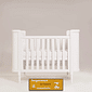 Kit Toy Berço 2 em 1 e Cômoda 4 Gavetas em Madeira Maciça Branco Kit Toy Berço 2 em 1 e Cômoda 4 Gavetas em Madeira Maciça Branco