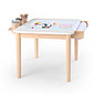 Mesa Infantil Quadrada de Madeira Maciça 61cm Branca com Porta-Lápis e Suporte para Papel Mesa Infantil Quadrada de Madeira Maciça 61cm Branca com Porta-Lápis e Suporte para Papel