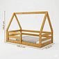 Mini Cama Infantil Montessoriana Casinha Bloomie em Madeira Maciça Pinus Mel Mini Cama Infantil Montessoriana Casinha Bloomie em Madeira Maciça Pinus Mel