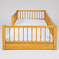 Cama Infantil de Solteiro Montessori em Madeira Maciça Pinus Mel