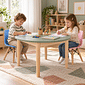 Mesa Infantil Redonda de Madeira Maciça 80cm Verde Oliva