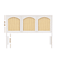 Cabeceira de Cama QUEEN 166cm Arcs Madeira e Rattan na Cor Branca Cabeceira de Cama QUEEN 166cm Arcs Madeira e Rattan na Cor Branca
