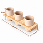 Mesa Infantil Quadrada de Madeira Maciça 61cm Natural com Porta-Lápis e Suporte para Papel