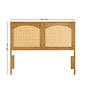 Cabeceira de Cama CASAL 146cm Arcs Madeira e Rattan Cabeceira de Cama CASAL 146cm Arcs Madeira e Rattan