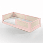 Cama Infantil de Solteiro Montessori Rosa Com Rattan Cama Infantil de Solteiro Montessori Rosa Com Rattan