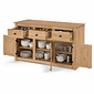 Balcão Buffet de Madeira Maciça com 3 Gavetas e 3 Portas Design Clássico Balcão Buffet de Madeira Maciça com 3 Gavetas e 3 Portas Design Clássico