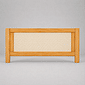 Grade de Proteção Adicional para Cama Infantil em Madeira Maciça Pinus Mel Com Rattan Natural 93x41cm Grade de Proteção Adicional para Cama Infantil em Madeira Maciça Pinus Mel Com Rattan Natural 93x41cm