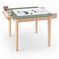 Mesa Infantil Quadrada de Madeira Maciça 61cm Verde Oliva com Porta-Lápis e Suporte para Papel Mesa Infantil Quadrada de Madeira Maciça 61cm Verde Oliva com Porta-Lápis e Suporte para Papel