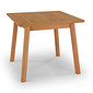 Mesa Quadrada para 4 Lugares em Madeira de Eucalipto na Cor Pitanga 90 cm