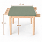 Mesa Infantil Quadrada de Madeira Maciça 61cm Verde Oliva com Porta-Lápis e Suporte para Papel Mesa Infantil Quadrada de Madeira Maciça 61cm Verde Oliva com Porta-Lápis e Suporte para Papel