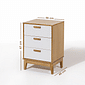 Kit Cabeceira de Solteiro 110 cm + Mesa de Cabeceira 3 Gavetas Branco Alamo Kit Cabeceira de Solteiro 110 cm + Mesa de Cabeceira 3 Gavetas Branco Alamo